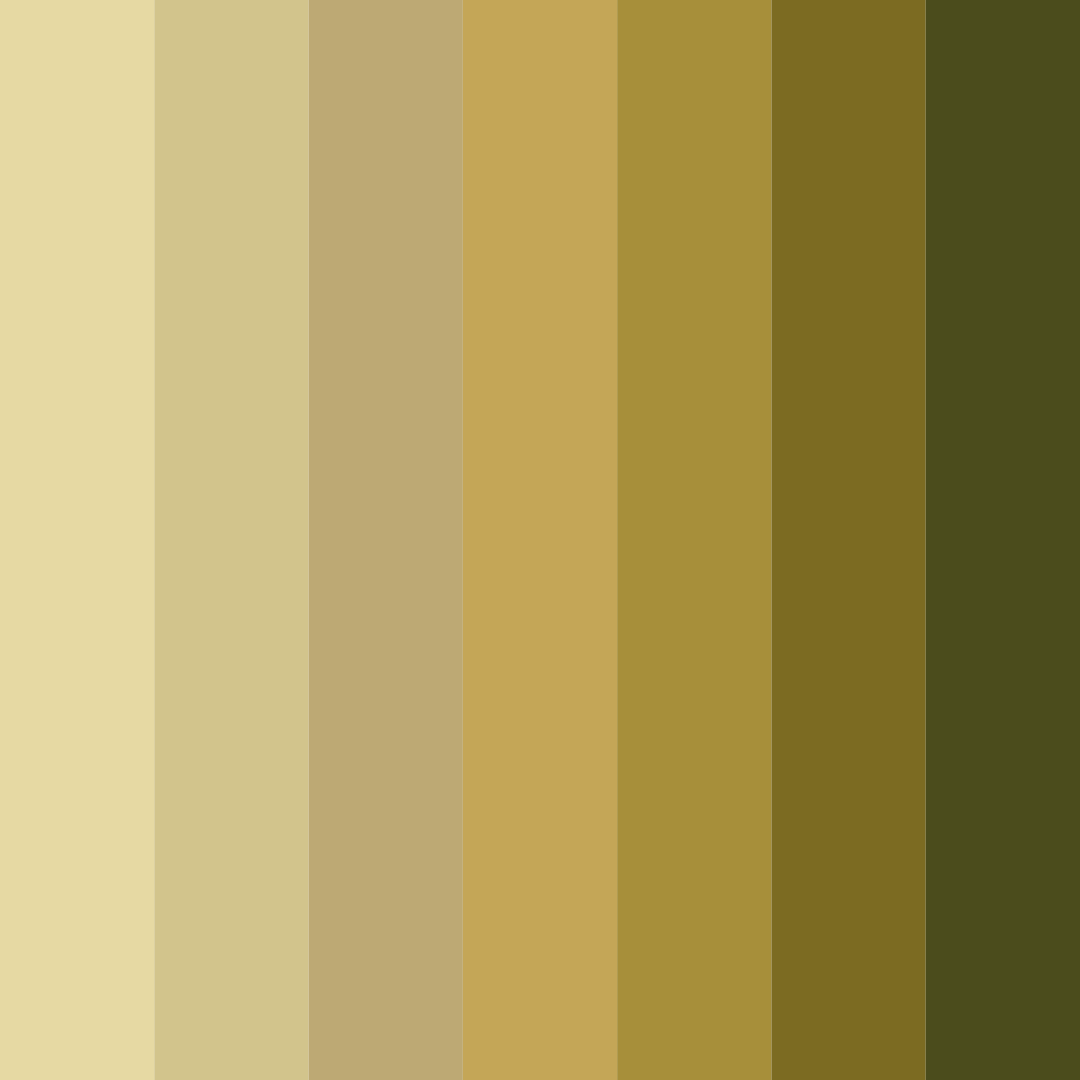 Download shades of yellow color palette PNG image (square)