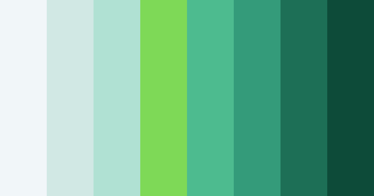 Download emerald serenity color palette PNG image (landscape)