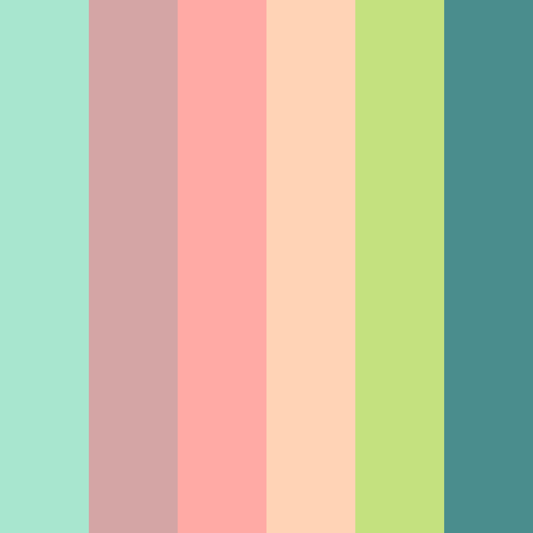 Download serene harmony color palette PNG image (square)