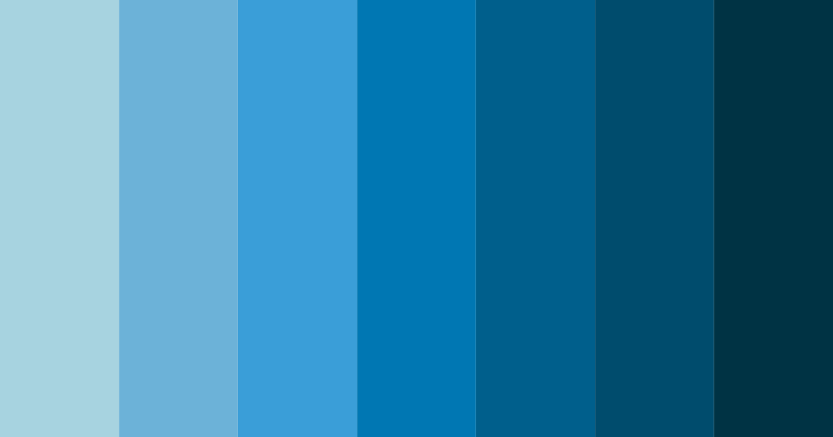 Download blue ocean shades color palette PNG image (landscape)