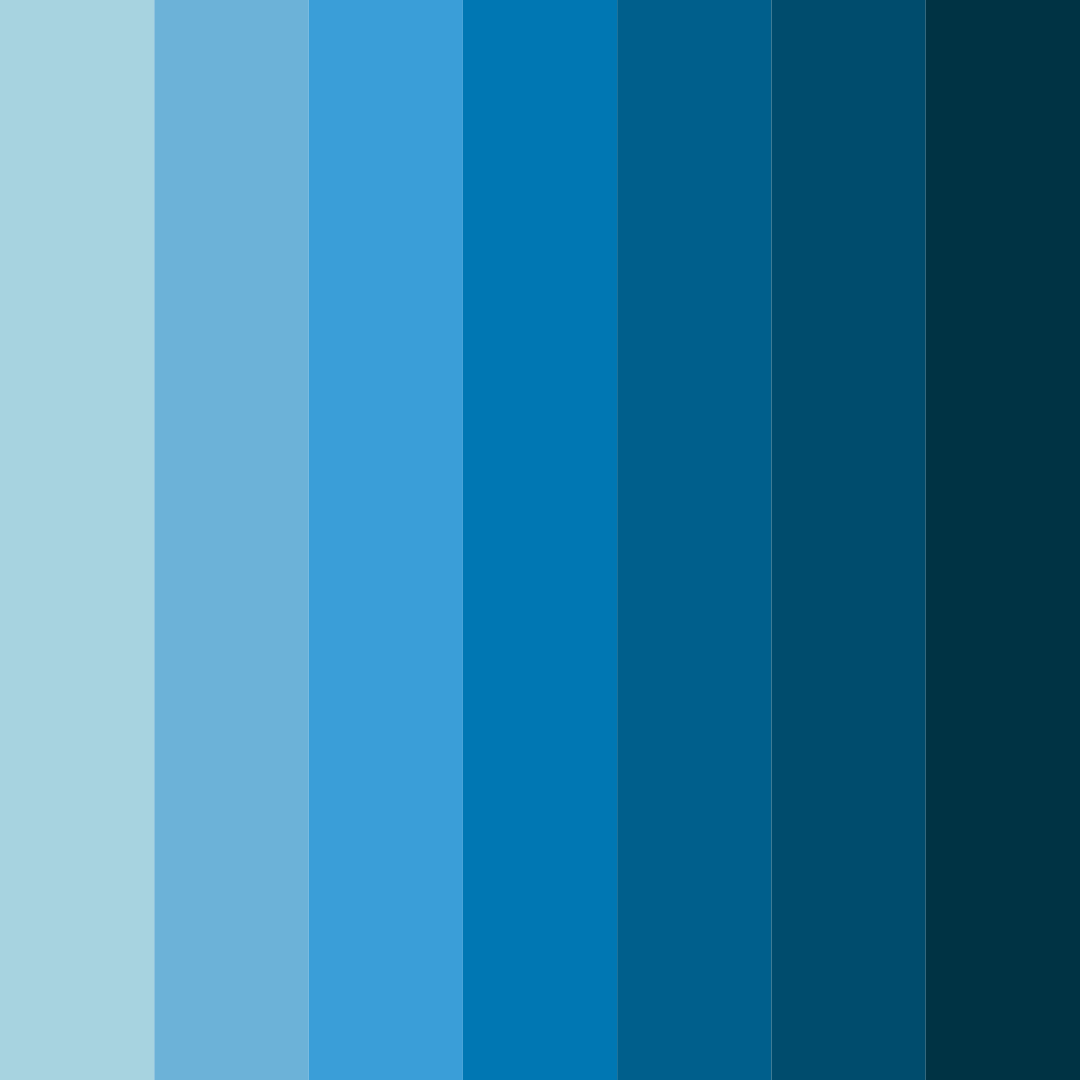 Download blue ocean shades color palette PNG image (square)