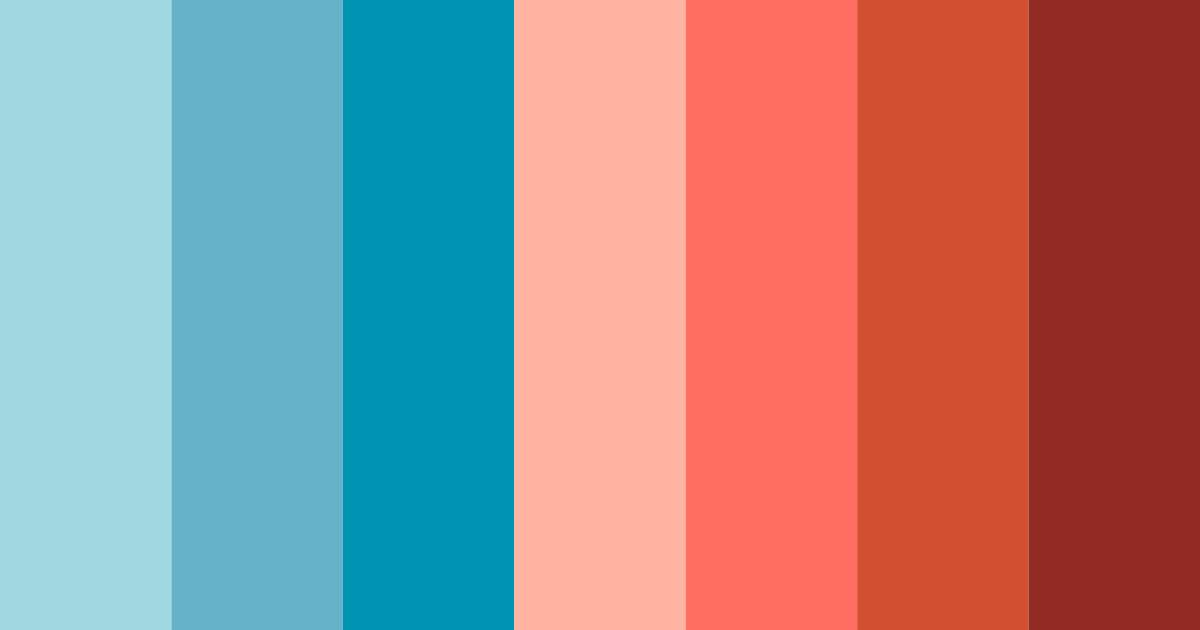Download blue salmon color palette PNG image (landscape)