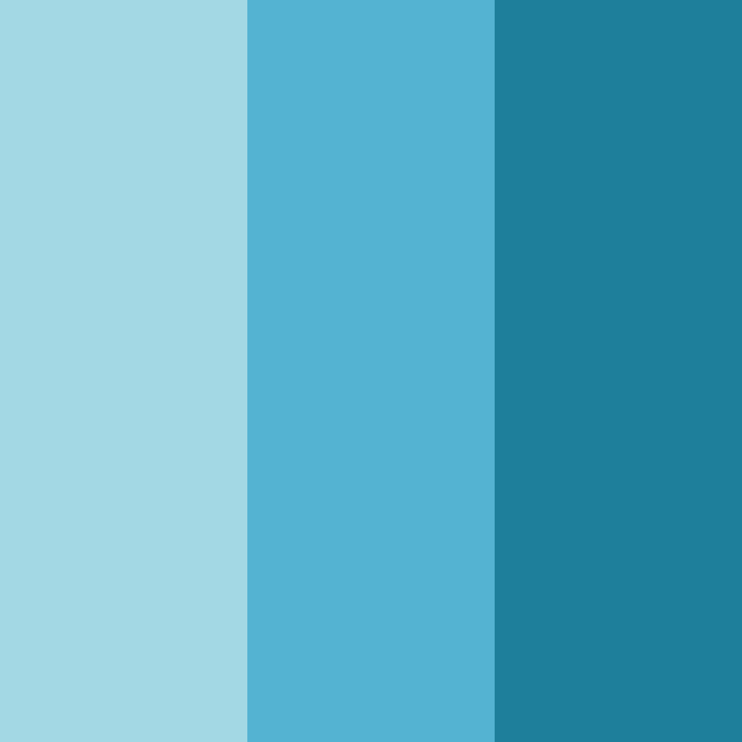 Download shades of blue color palette PNG image (square)