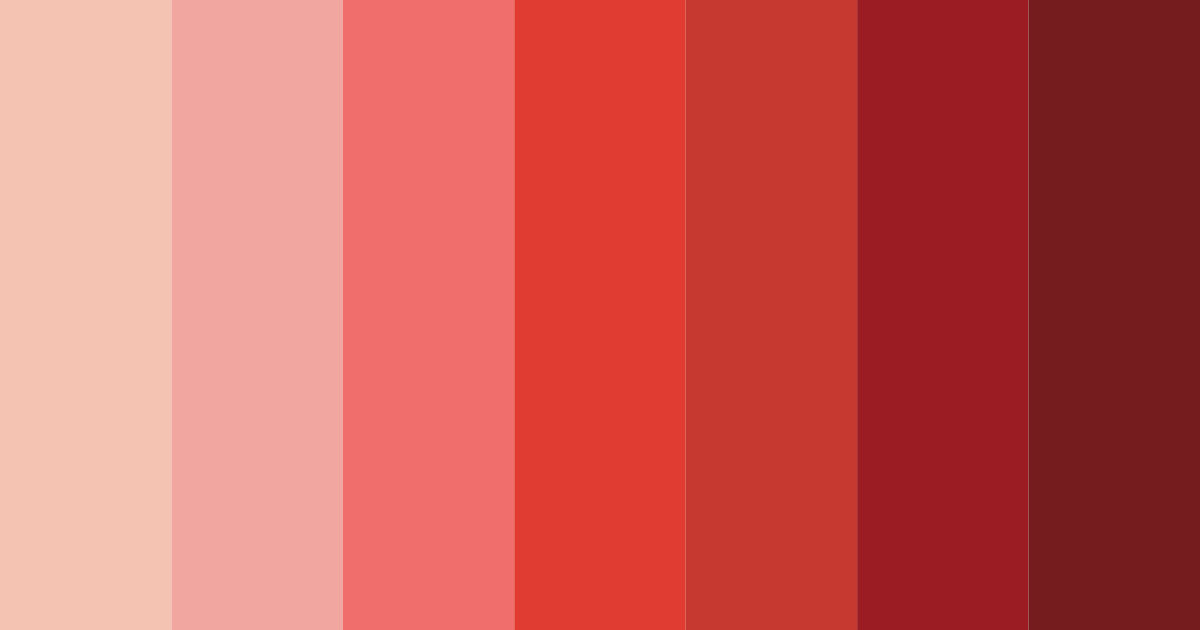Download red shades color palette PNG image (landscape)