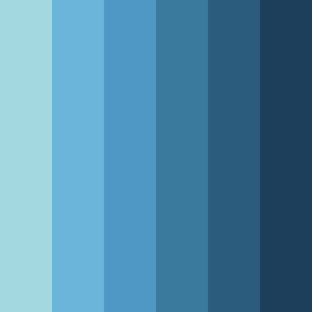 Download ocean blue color palette PNG image (square)