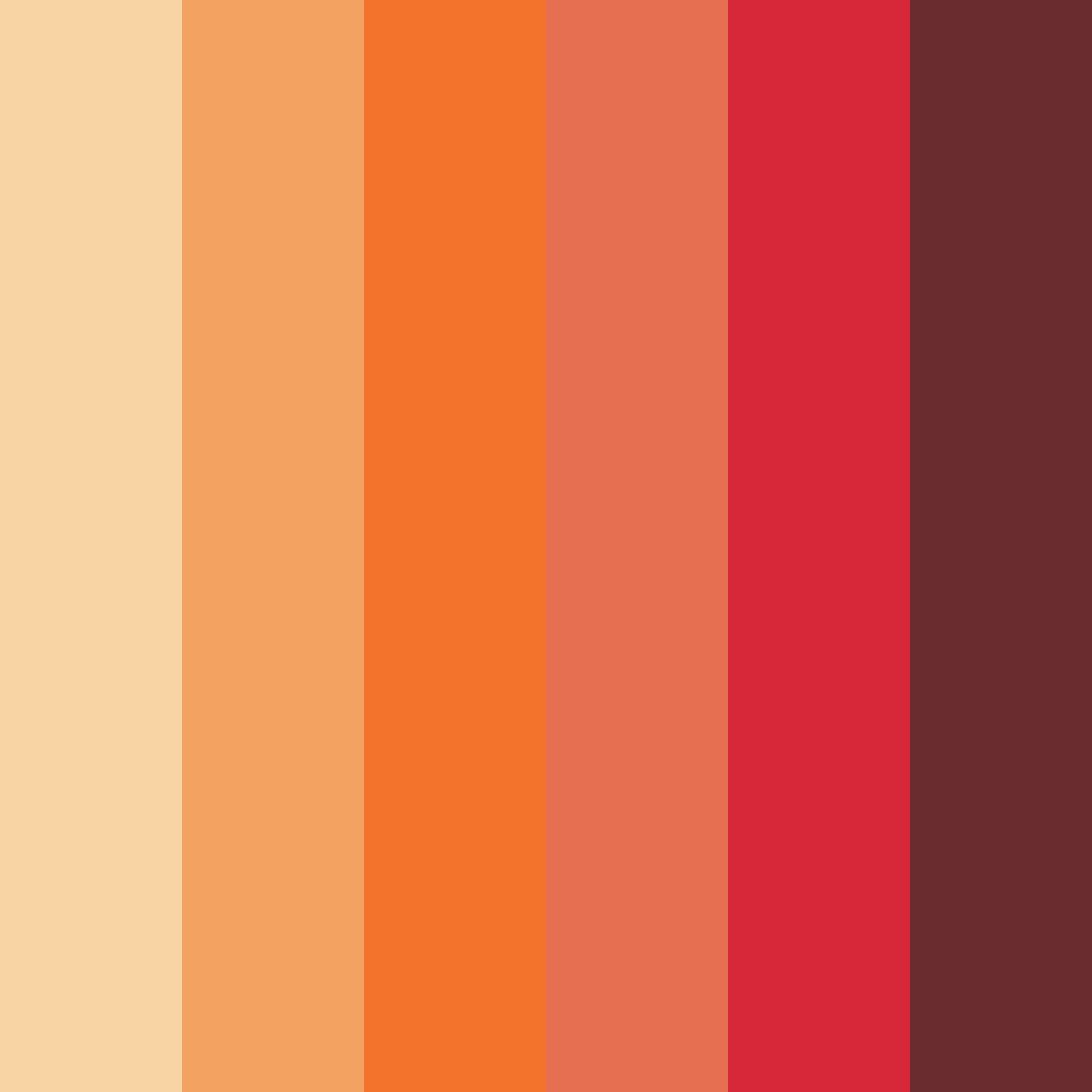 Download sunset orange color palette PNG image (square)