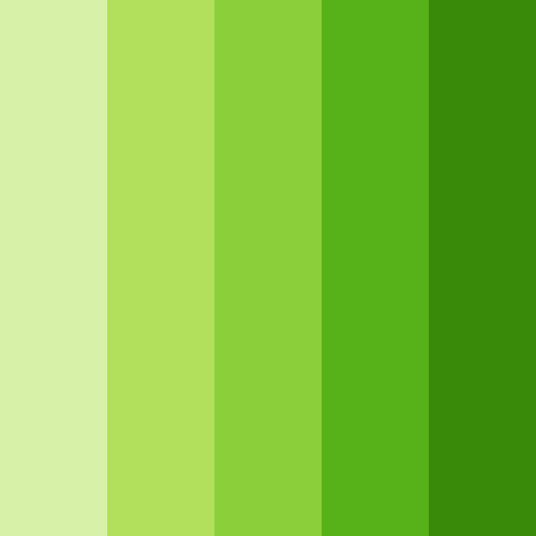 Download lively lime meadow color palette PNG image (square)