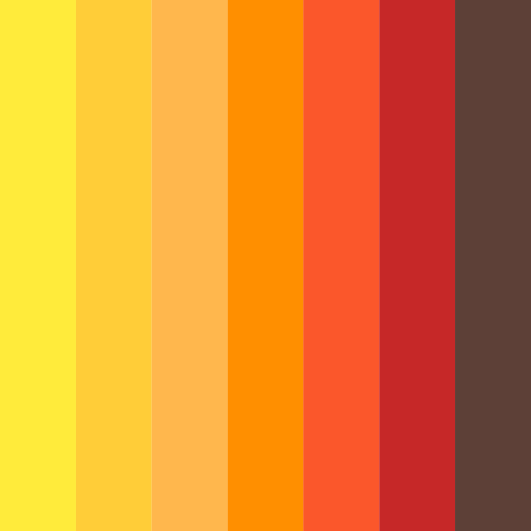 Download warm sunset color palette PNG image (square)