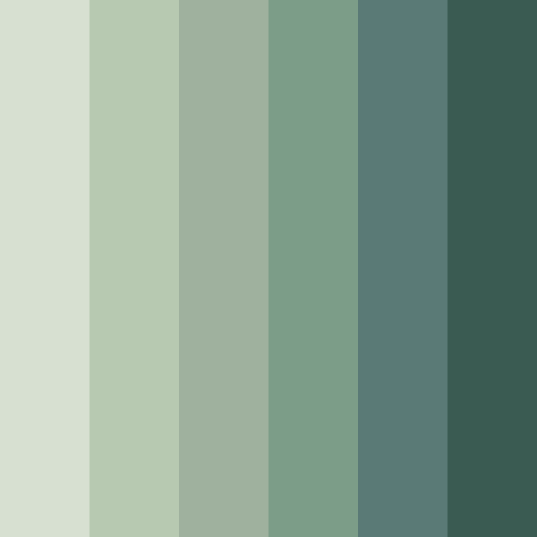 Download whispers of verdant serenity color palette PNG image (square)