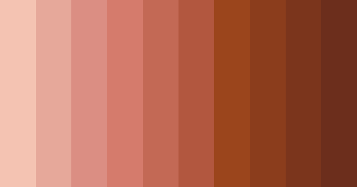 Download shades of coral color palette PNG image (landscape)