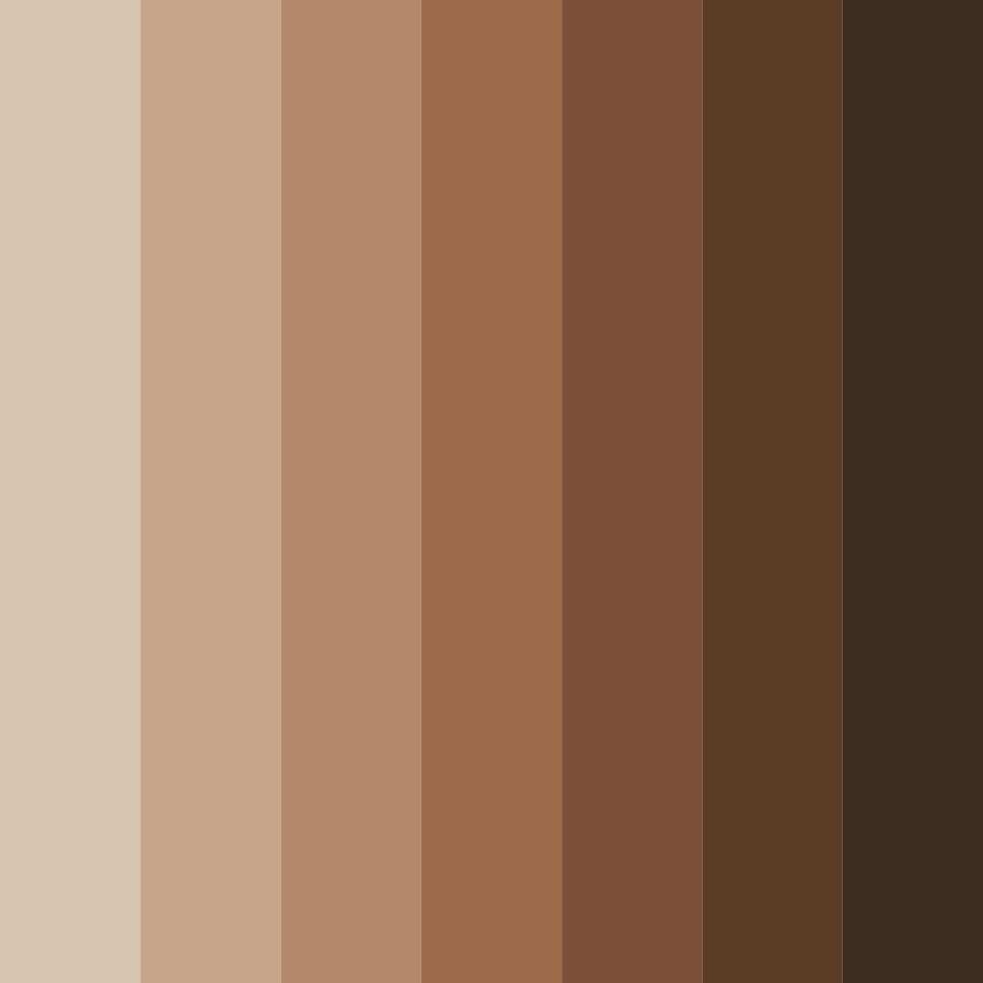 Download shades of marrom color palette PNG image (square)