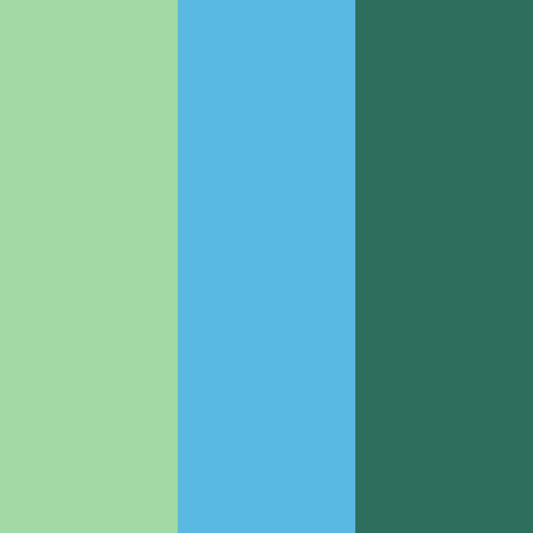 Download shades of green and blue color palette PNG image (square)