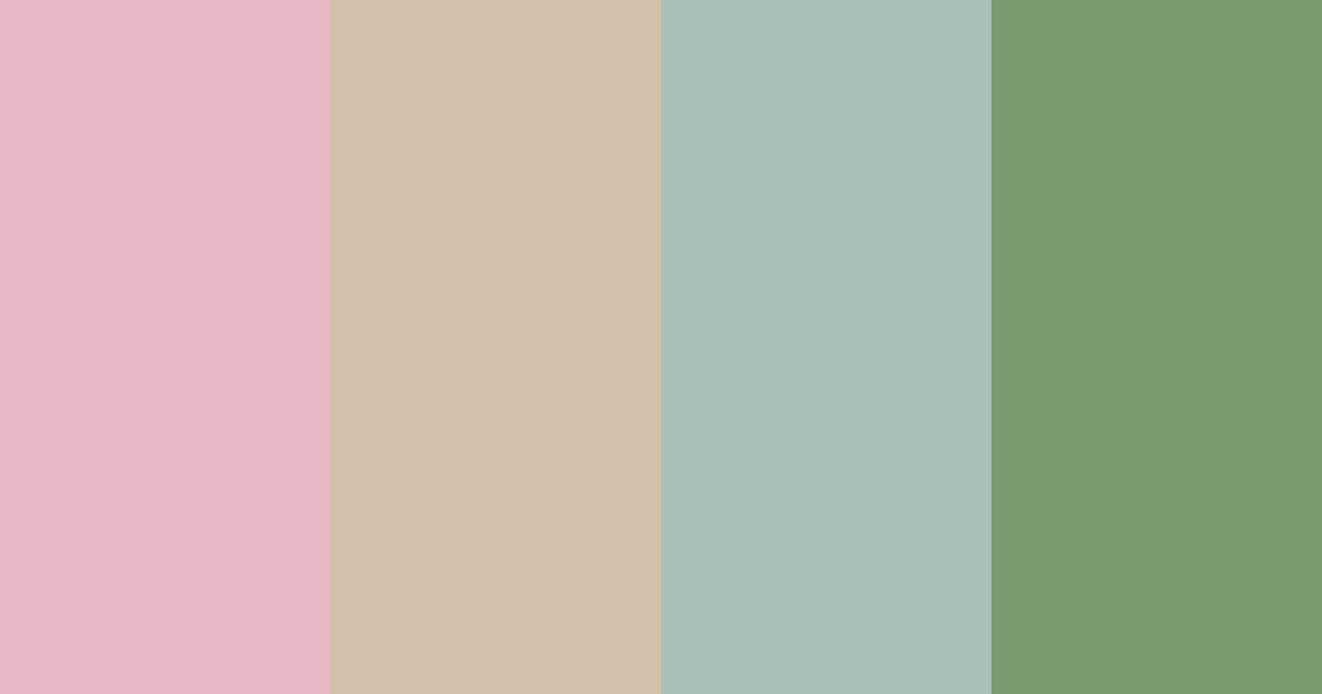 Download shades of rose green color palette PNG image (landscape)