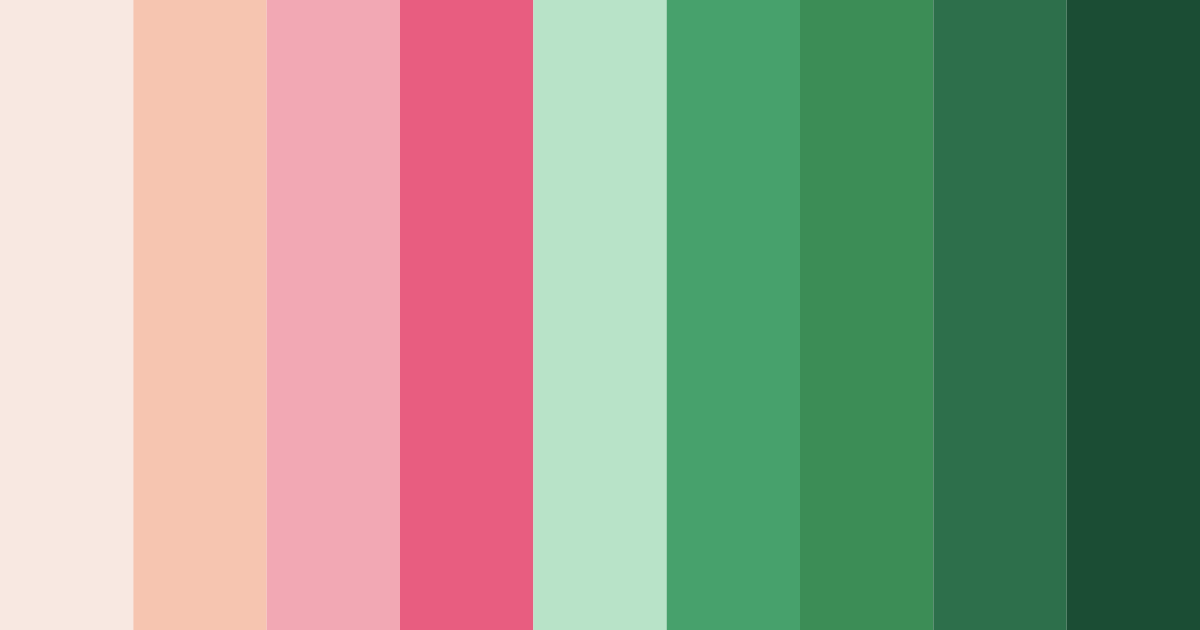 Download pink green color palette PNG image (landscape)