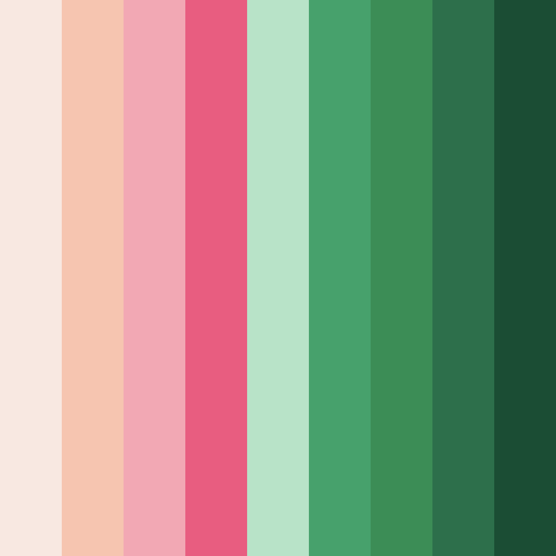 Download pink green color palette PNG image (square)