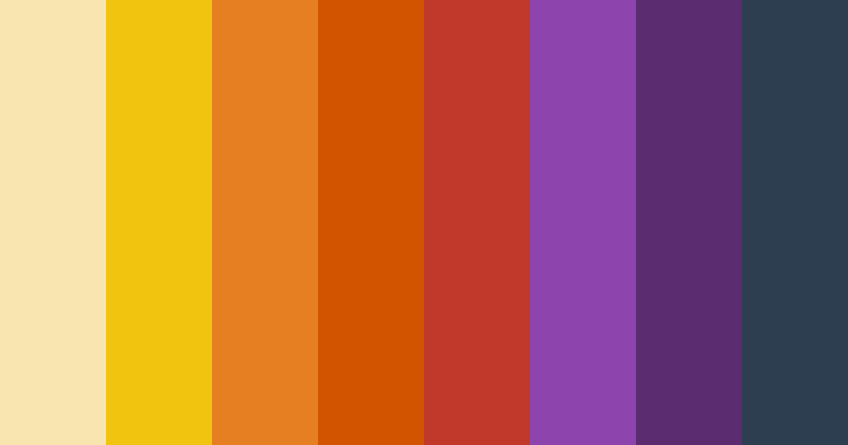 Download orange halloween color palette PNG image (landscape)
