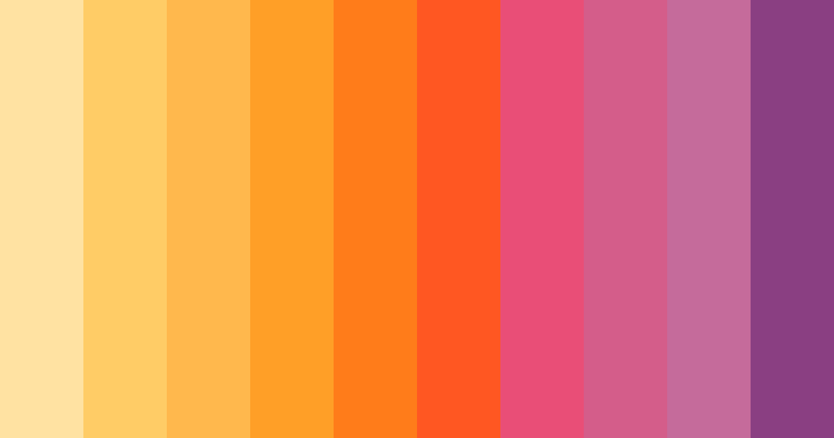 Download warm sunset color palette PNG image (landscape)