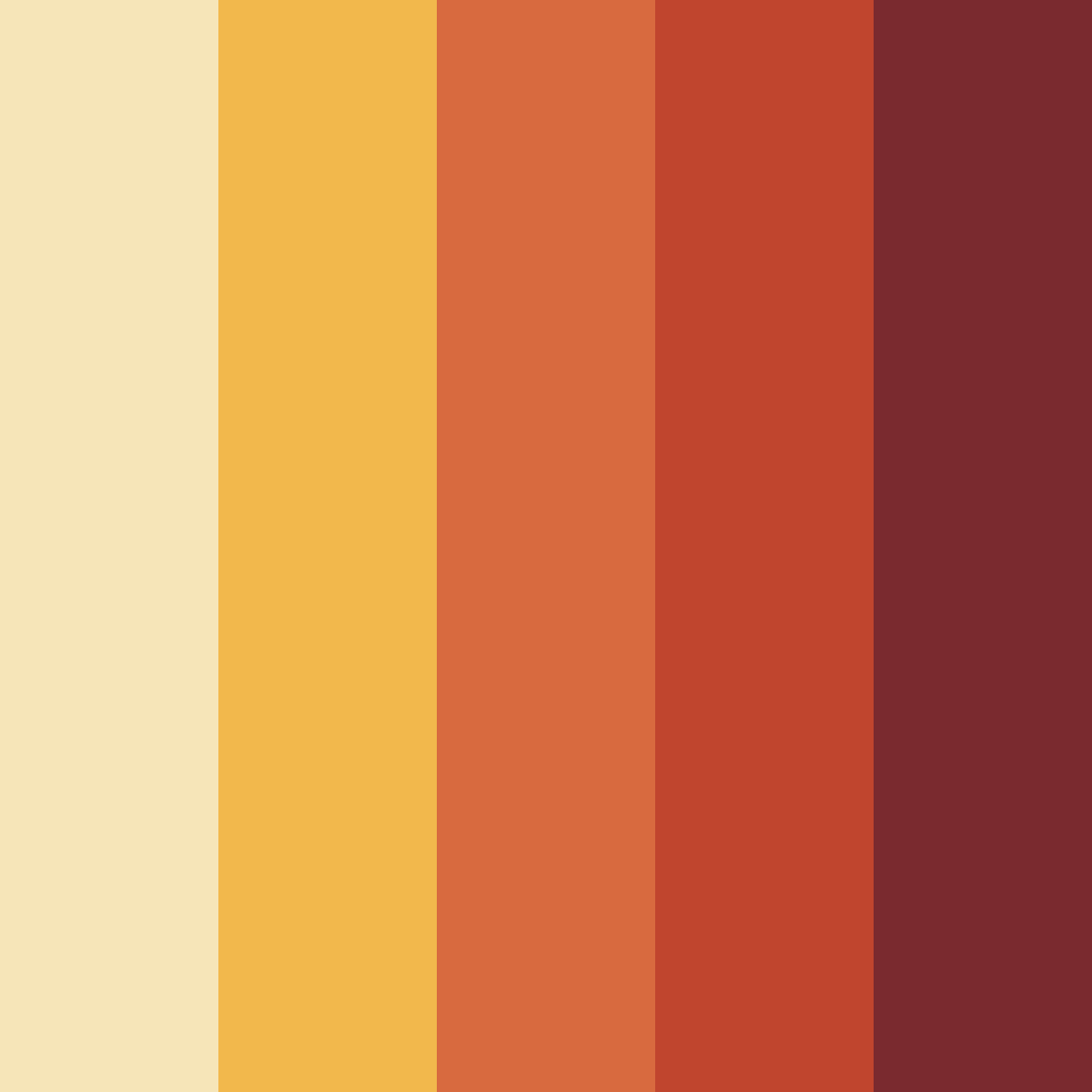 Download gourmet sunset orange color palette PNG image (square)