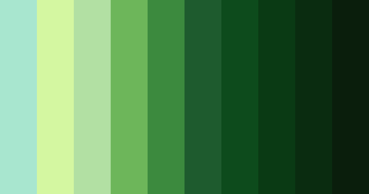 Download emerald symphony color palette PNG image (landscape)