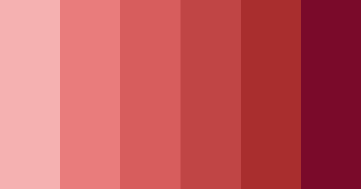 Download red shades color palette PNG image (landscape)