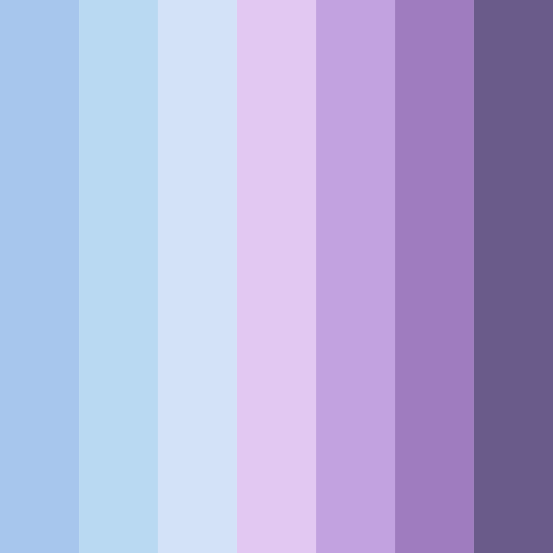 Download shades of light blue and purple color palette PNG image (square)