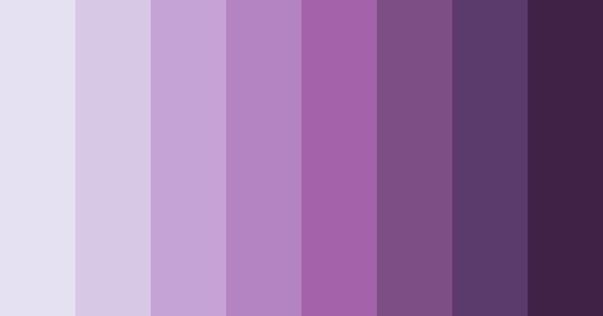 Download shades of lavender color palette PNG image (landscape)