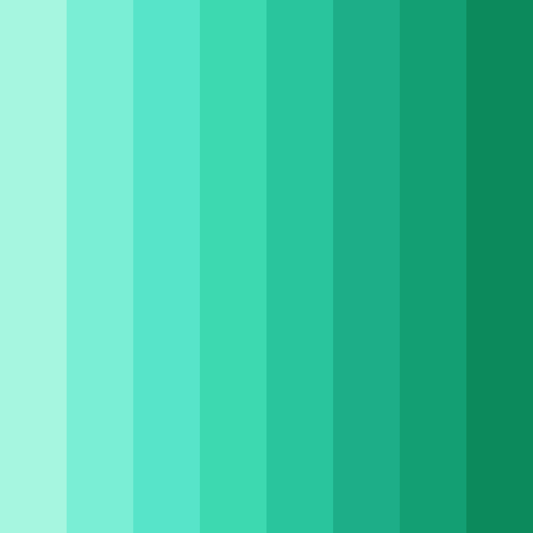 Download teal paradise color palette PNG image (square)
