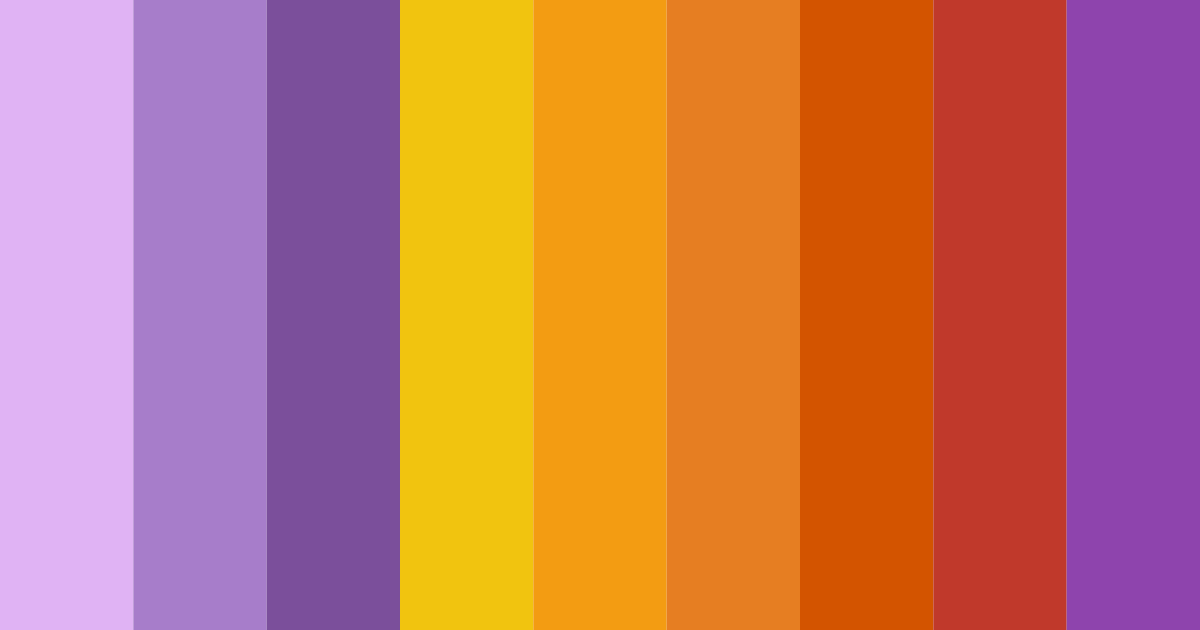 Download purple orange blue color palette PNG image (landscape)