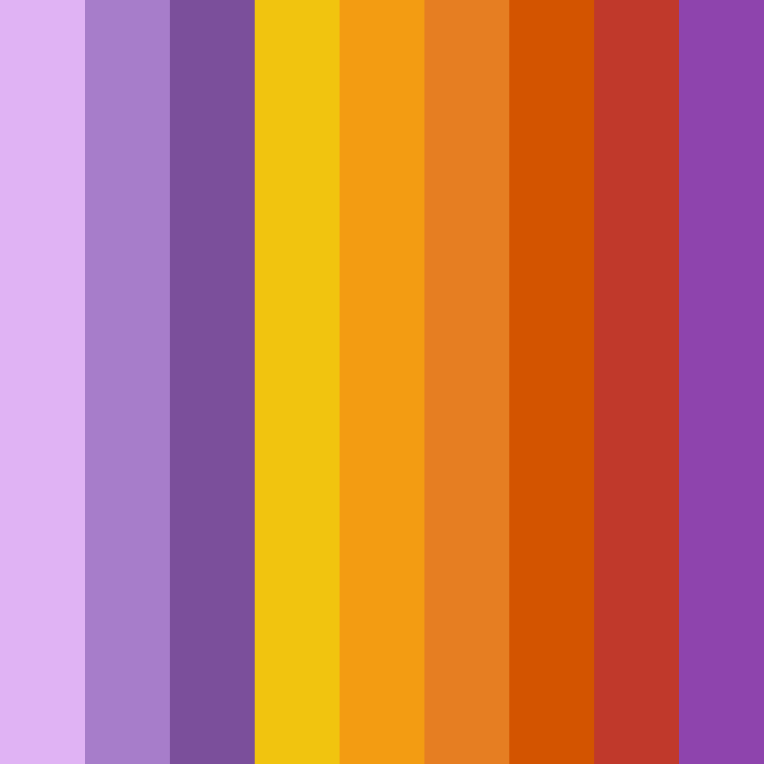Download purple orange blue color palette PNG image (square)