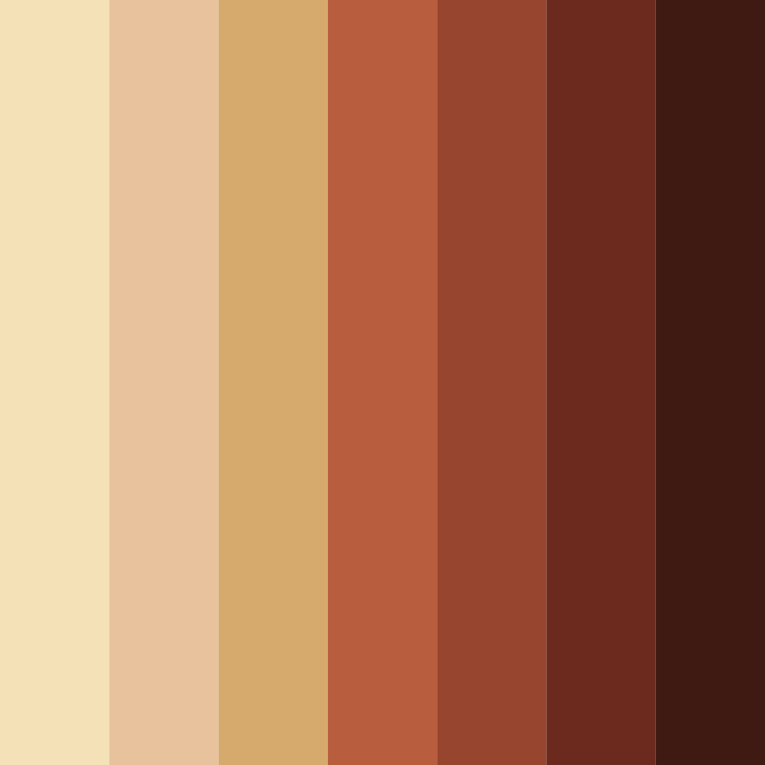 Download shades of brown color palette PNG image (square)