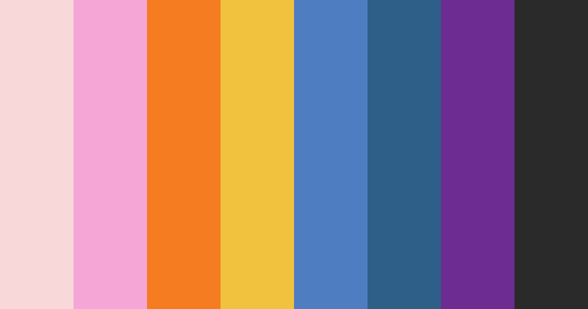 Download rainbow colors color palette PNG image (landscape)