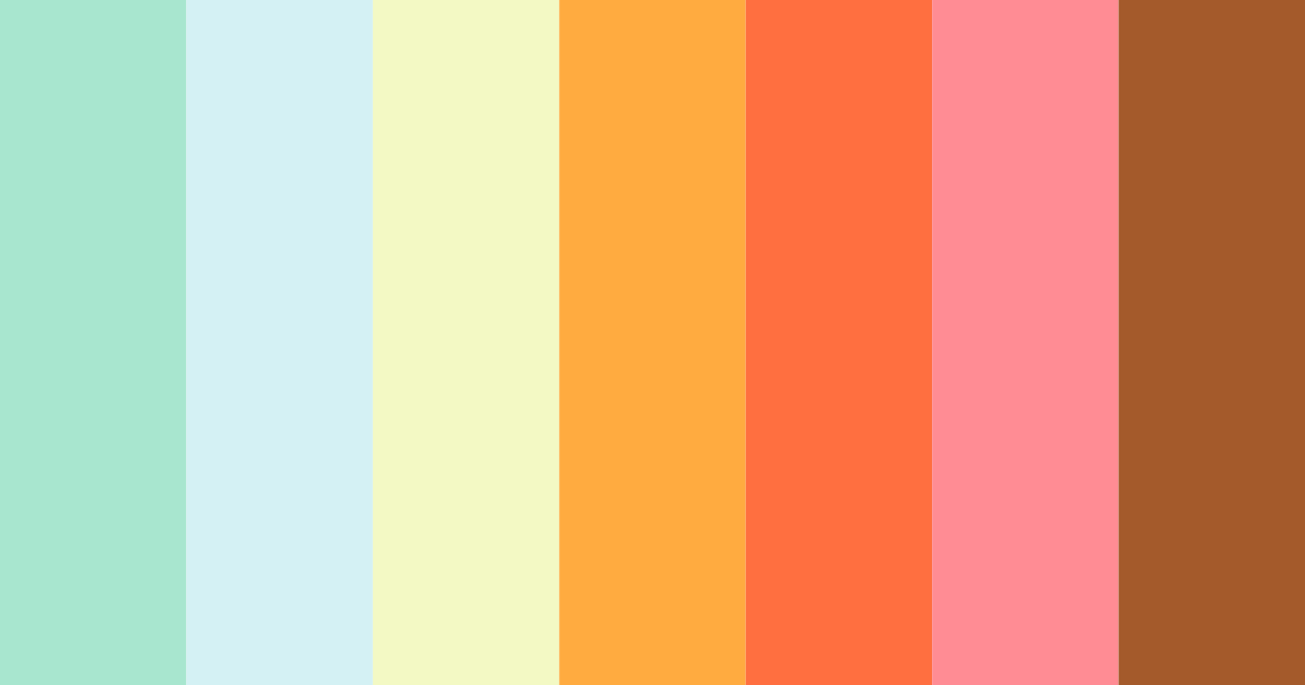 Download tropical serenade color palette PNG image (landscape)