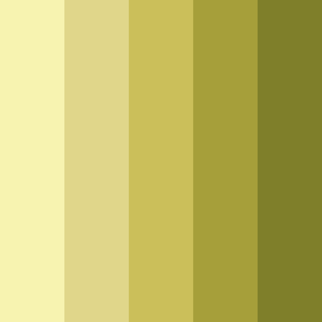 Download yellow shades color palette PNG image (square)