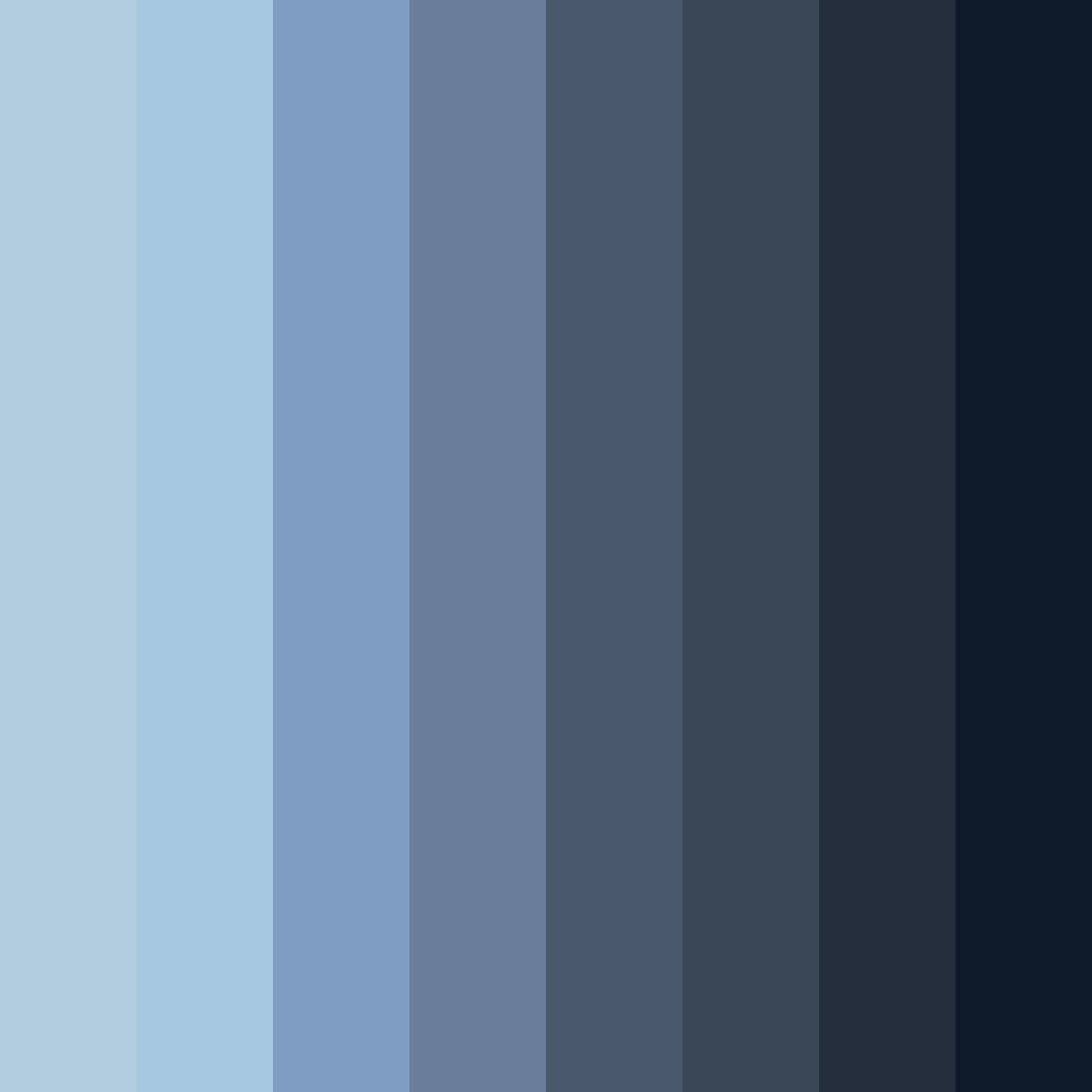Download melancholy blues color palette PNG image (square)