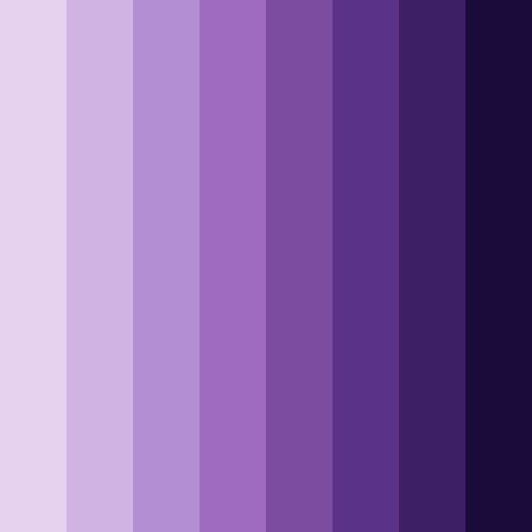Download shades of purple color palette PNG image (square)