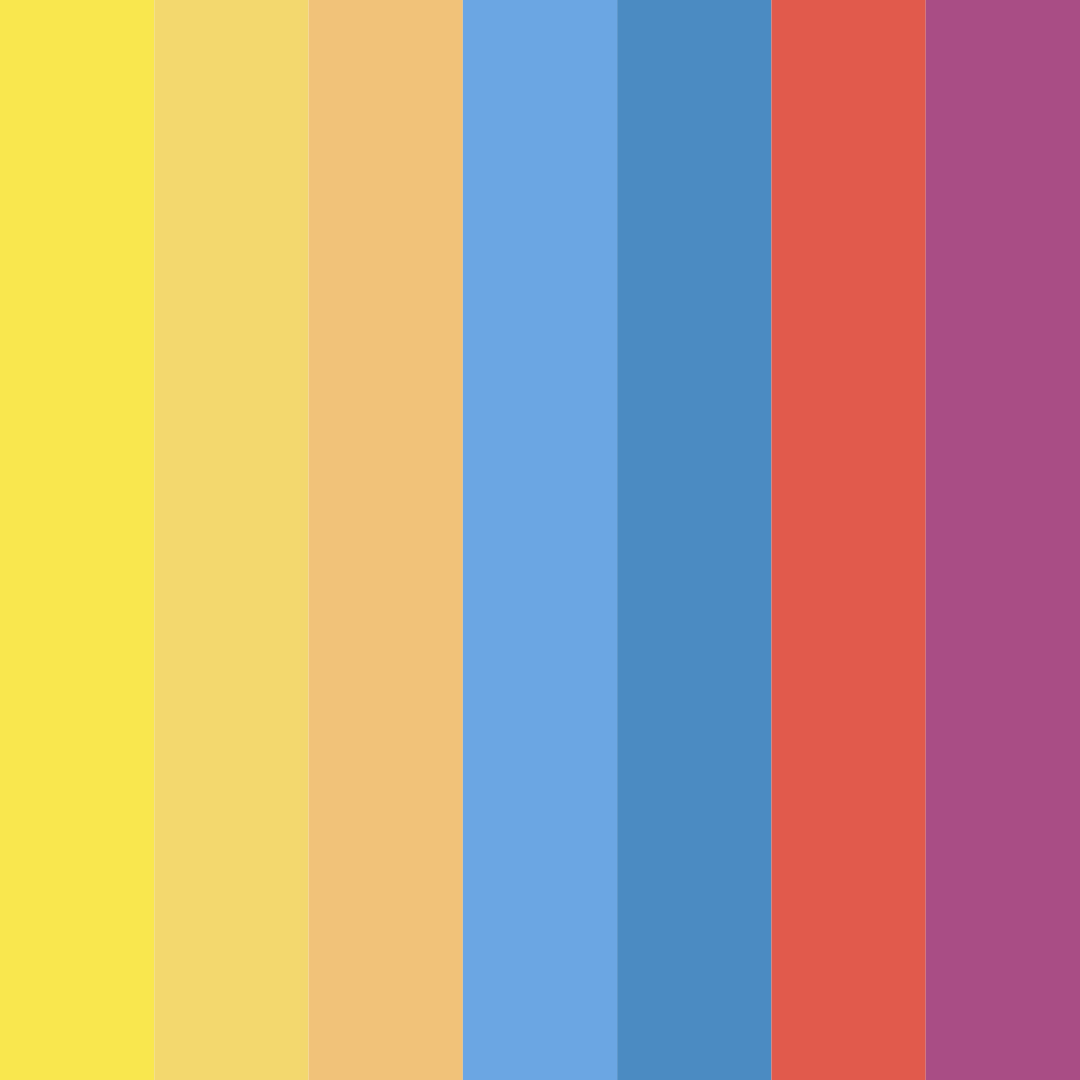 Download sunny blue color palette PNG image (square)