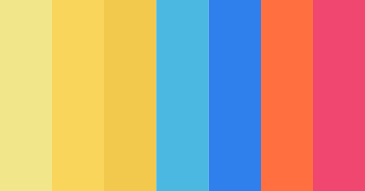 Download refreshing yellow and blue color palette PNG image (landscape)