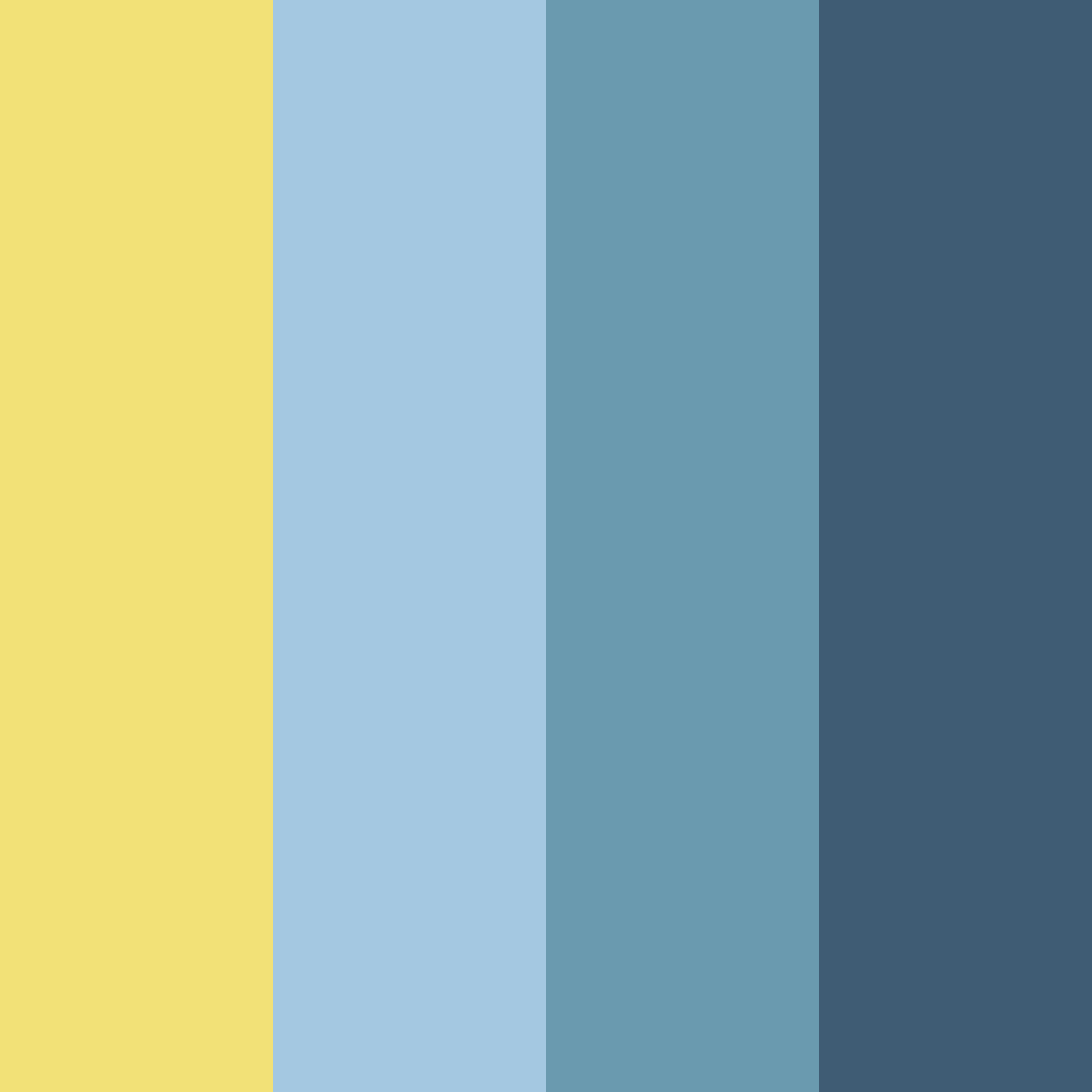 Download refreshing yellow blue color palette PNG image (square)