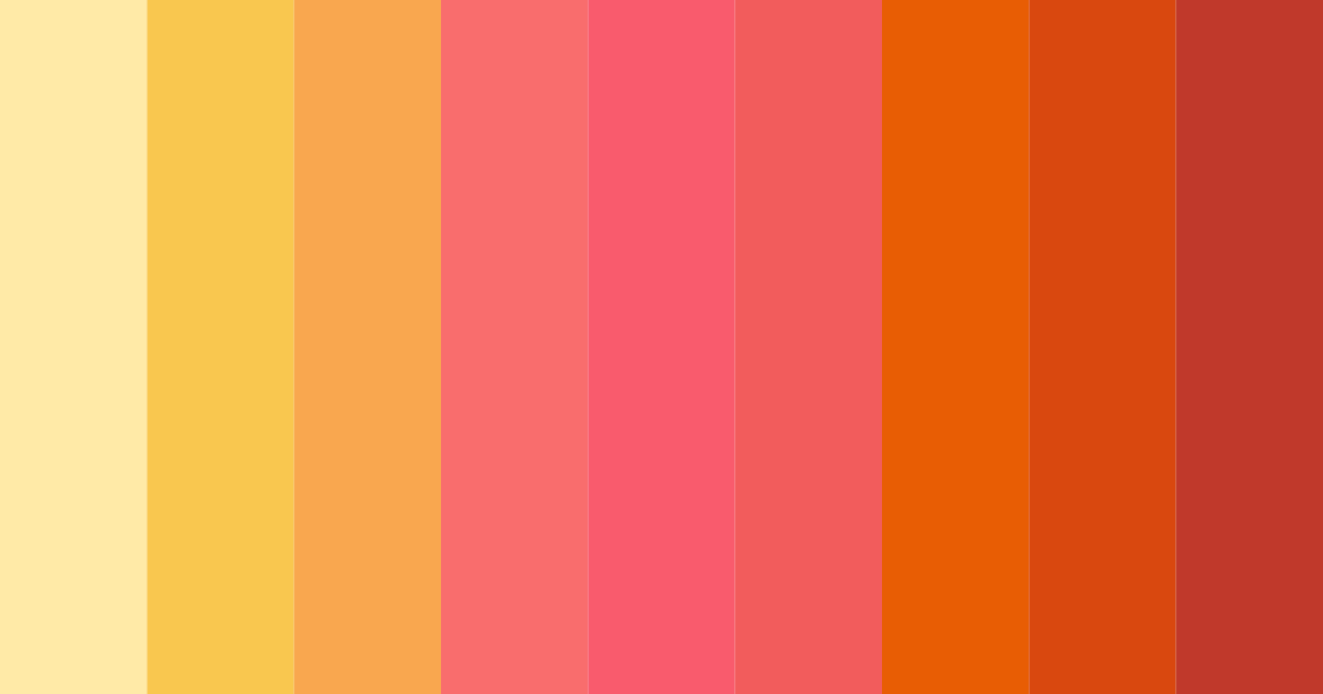 Download vibrant ember bliss color palette PNG image (landscape)
