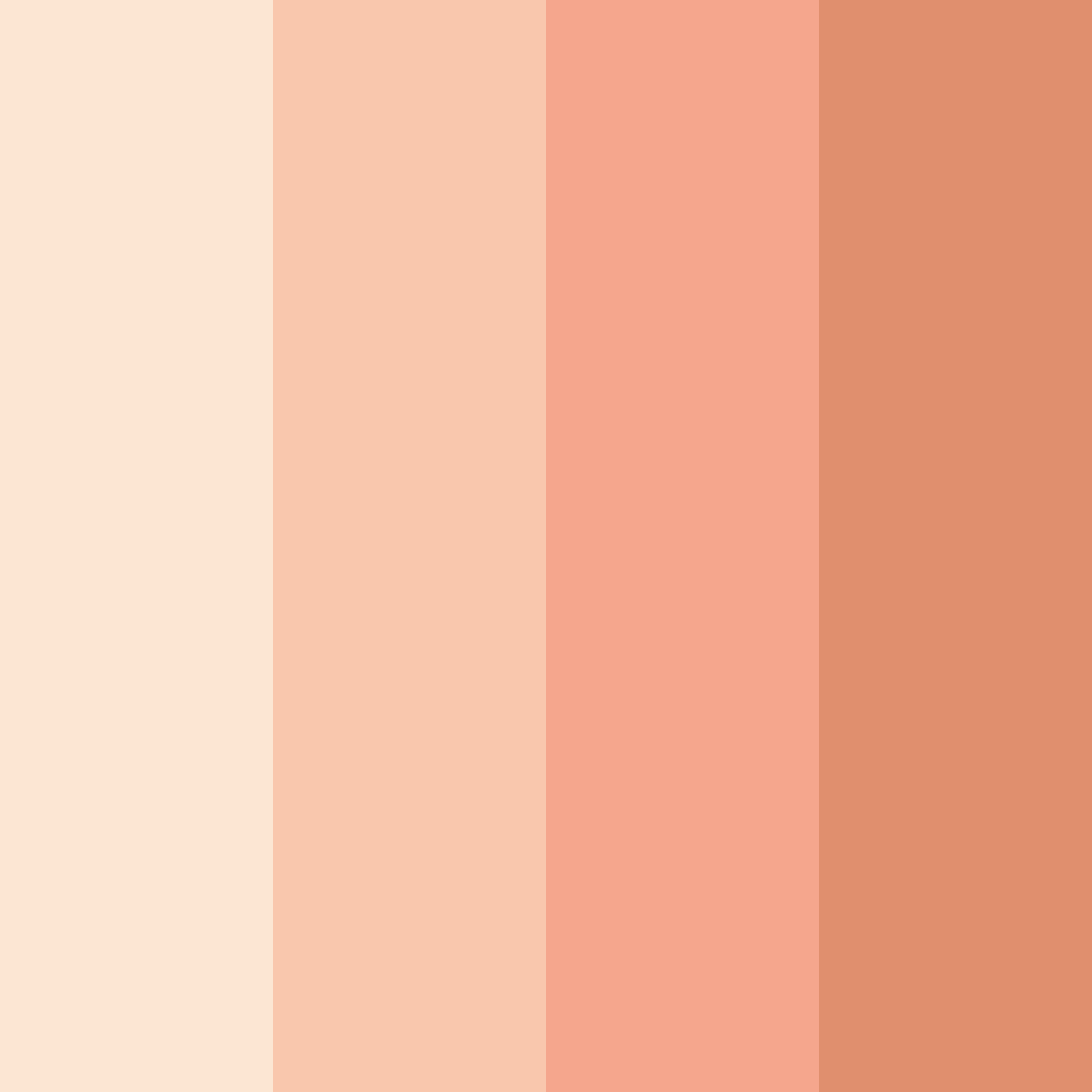 Download peachy beige color palette PNG image (square)