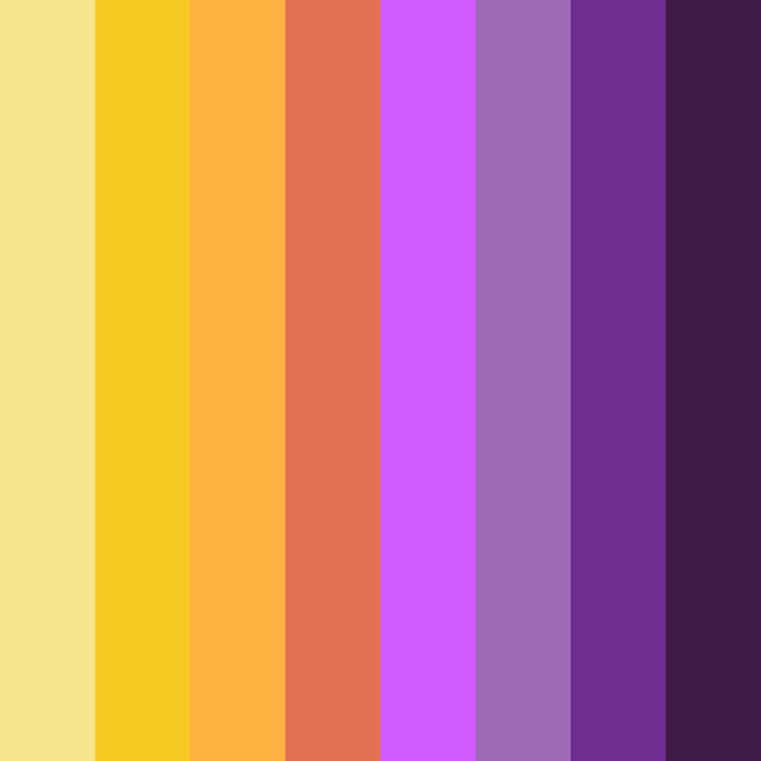 Download yellow and purple dreams color palette PNG image (square)
