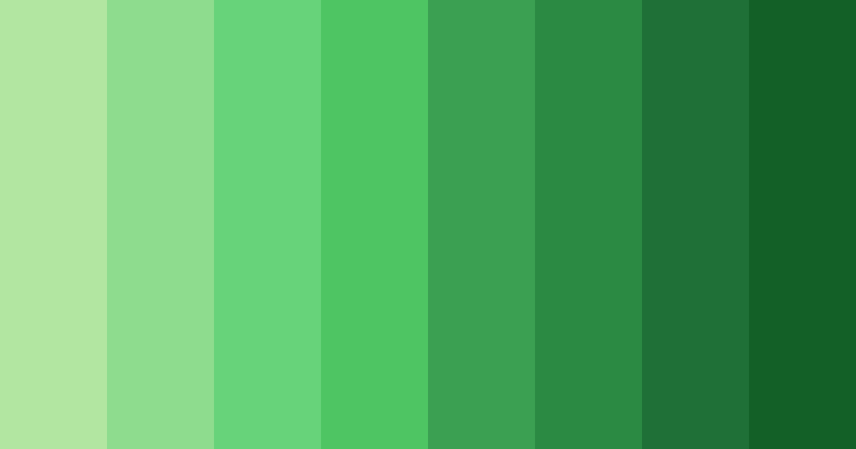 Download colorful green color palette PNG image (landscape)