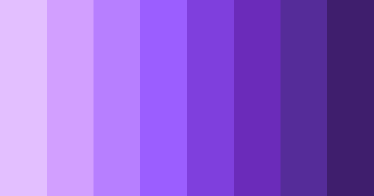 Download shades of purple color palette PNG image (landscape)