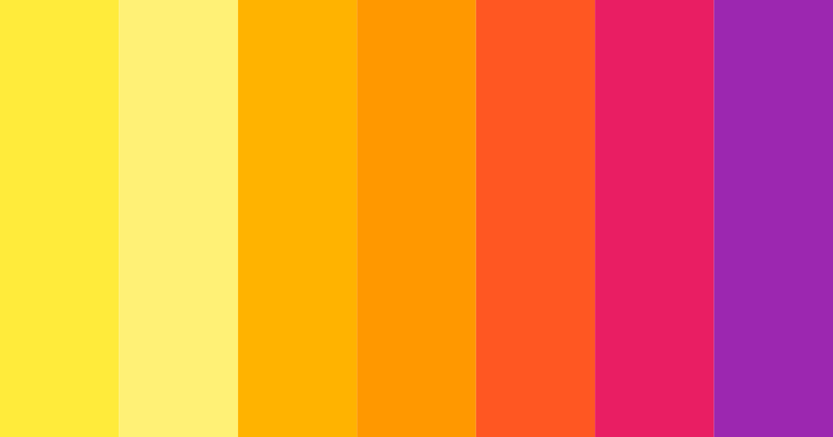 Download vibrant yellow color palette PNG image (landscape)