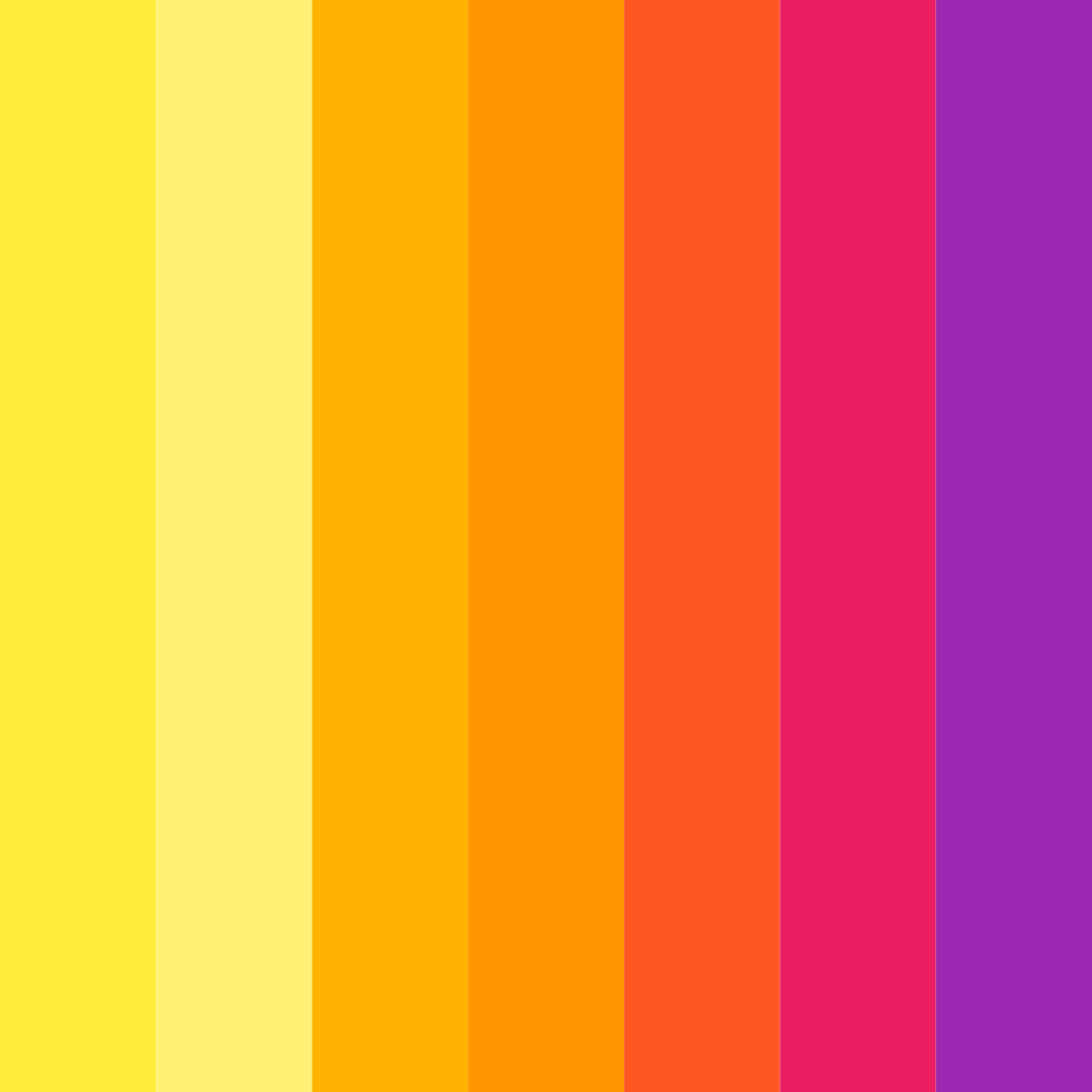 Download vibrant yellow color palette PNG image (square)