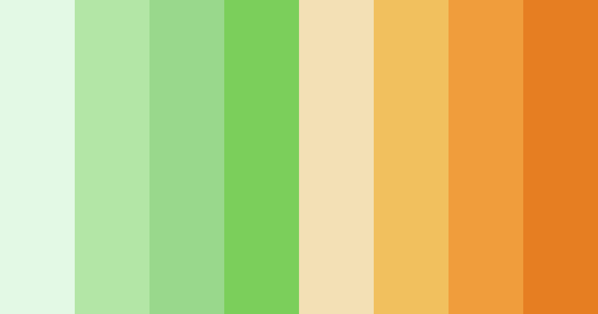 Download green and orange harmony color palette PNG image (landscape)