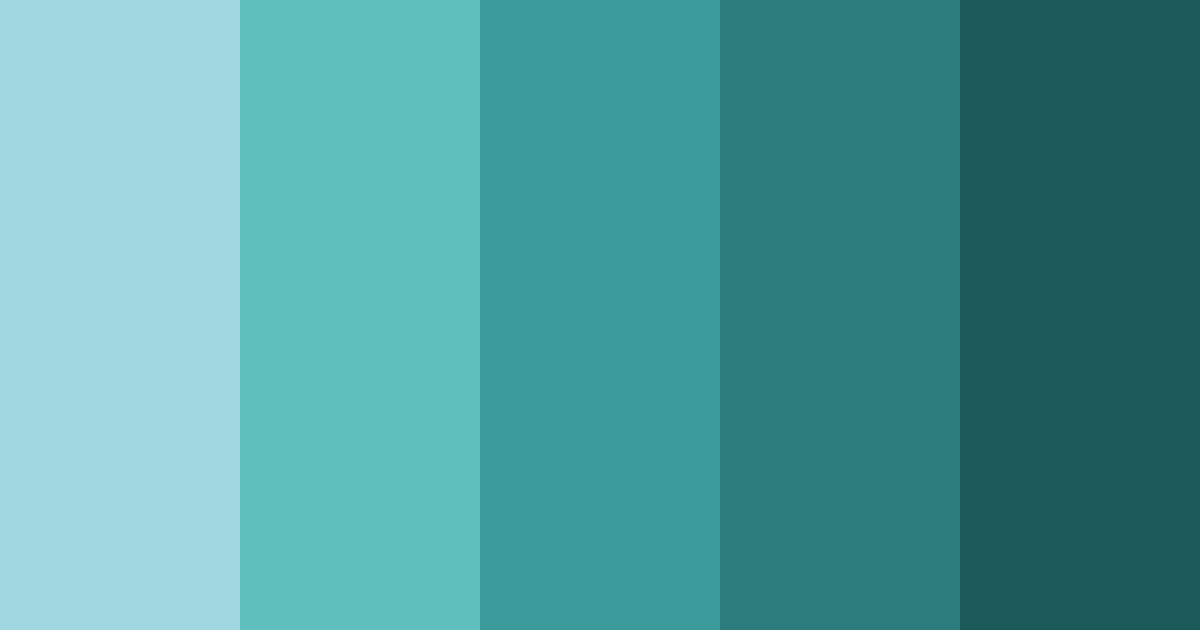Download teal christmas color palette PNG image (landscape)
