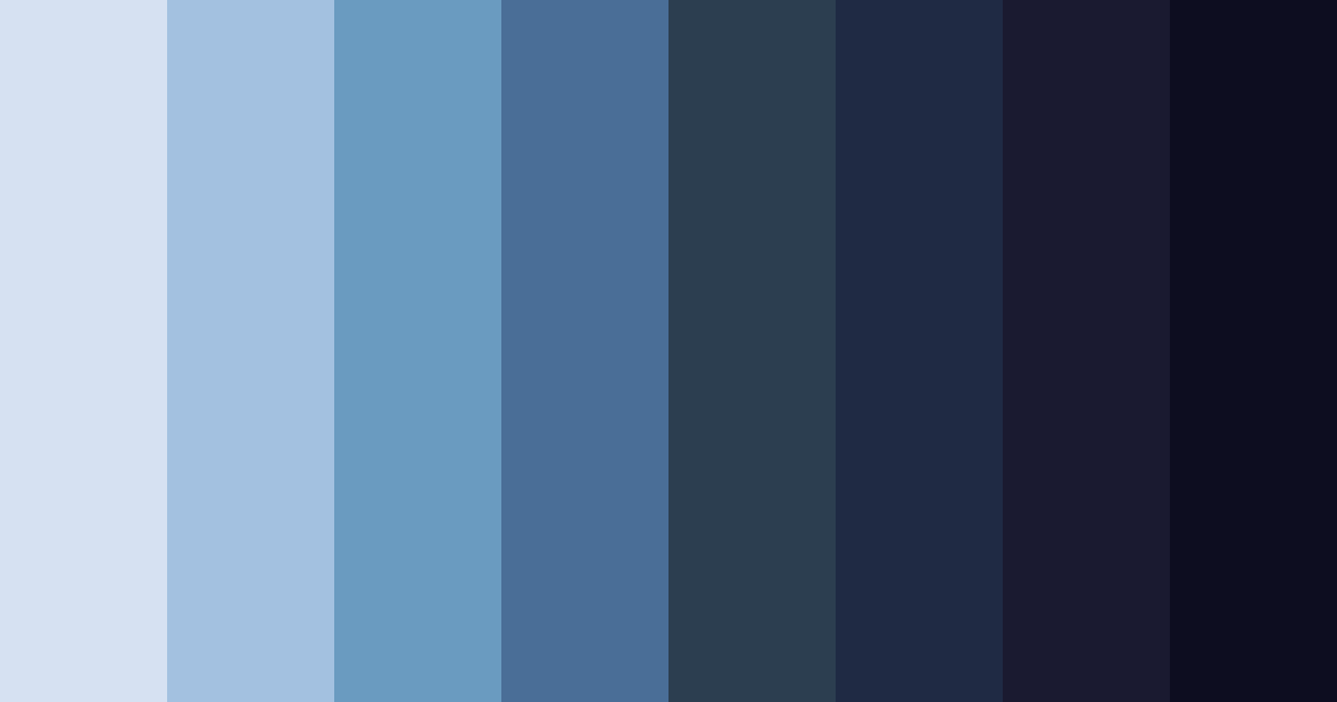 Download blue night color palette PNG image (landscape)