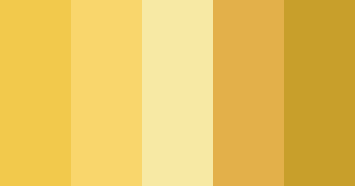 Download yellow shades color palette PNG image (landscape)