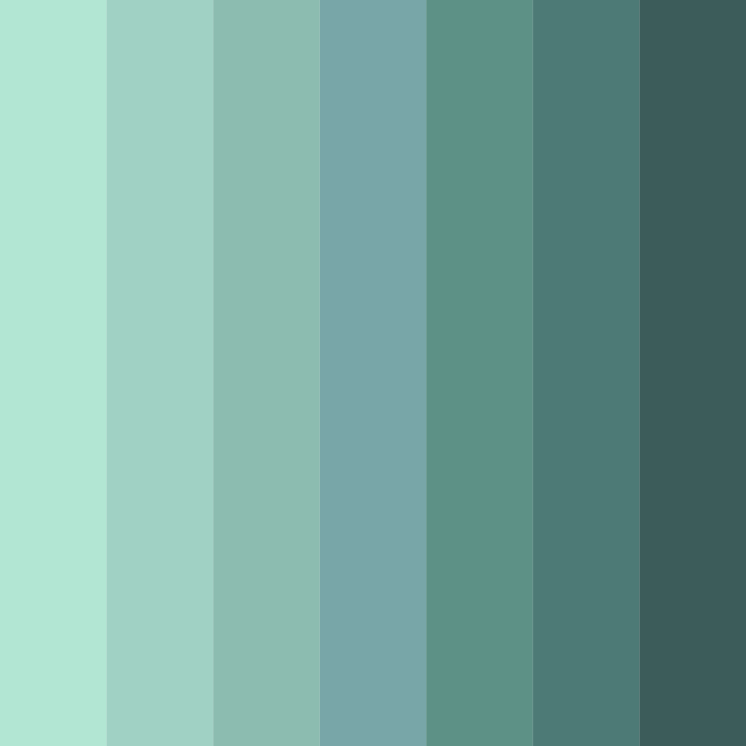 Download serenity by the sea color palette PNG image (square)